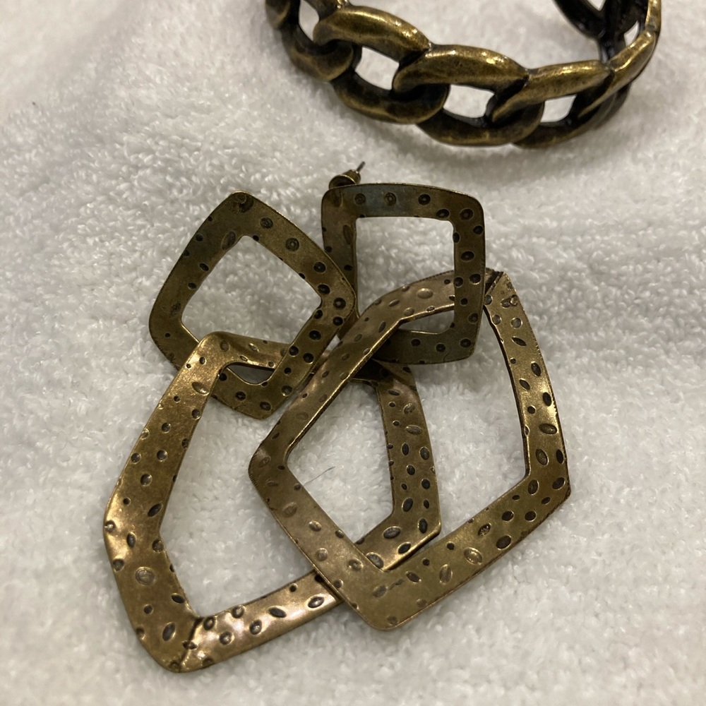 Earrings and bracket set